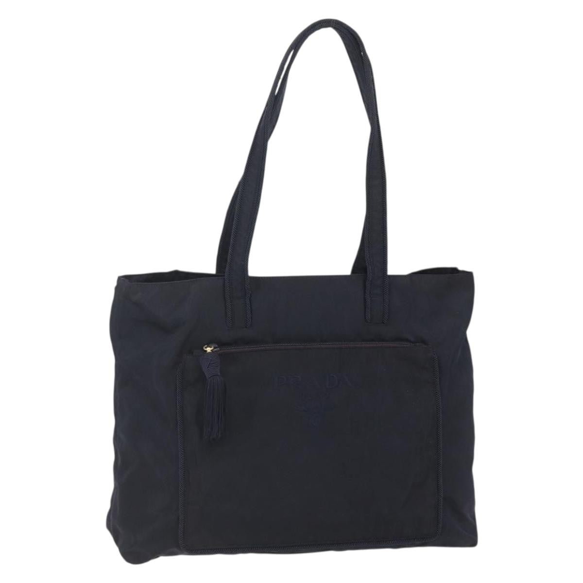 Prada Front Pocket Zip Tote Tessuto Black Nylon Tote Bag Bag (Pre-Loved)