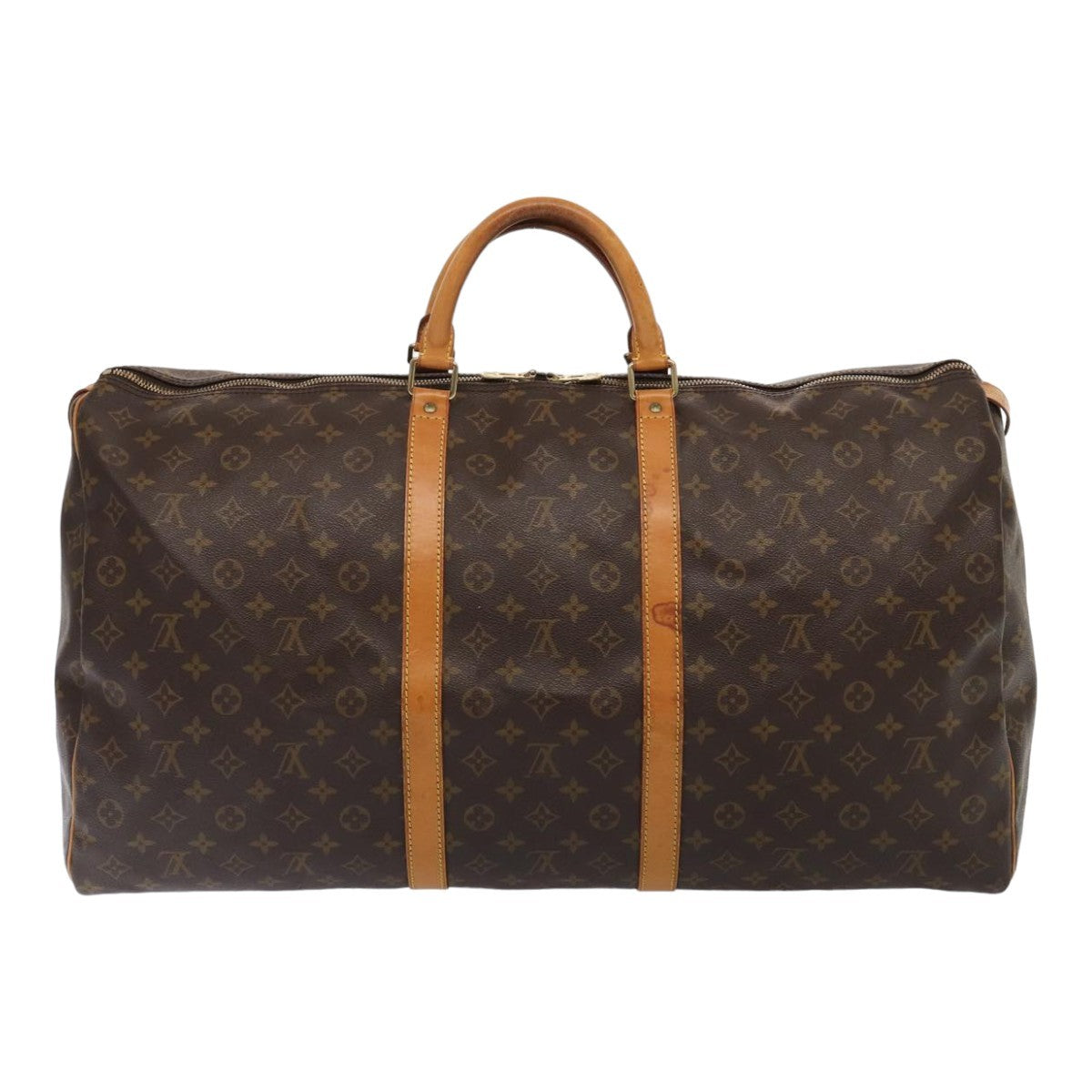 Louis Vuitton Keepall Bag Monogram Canvas Brown Canvas Travel Bag Bag (Authentic Pre-Loved)