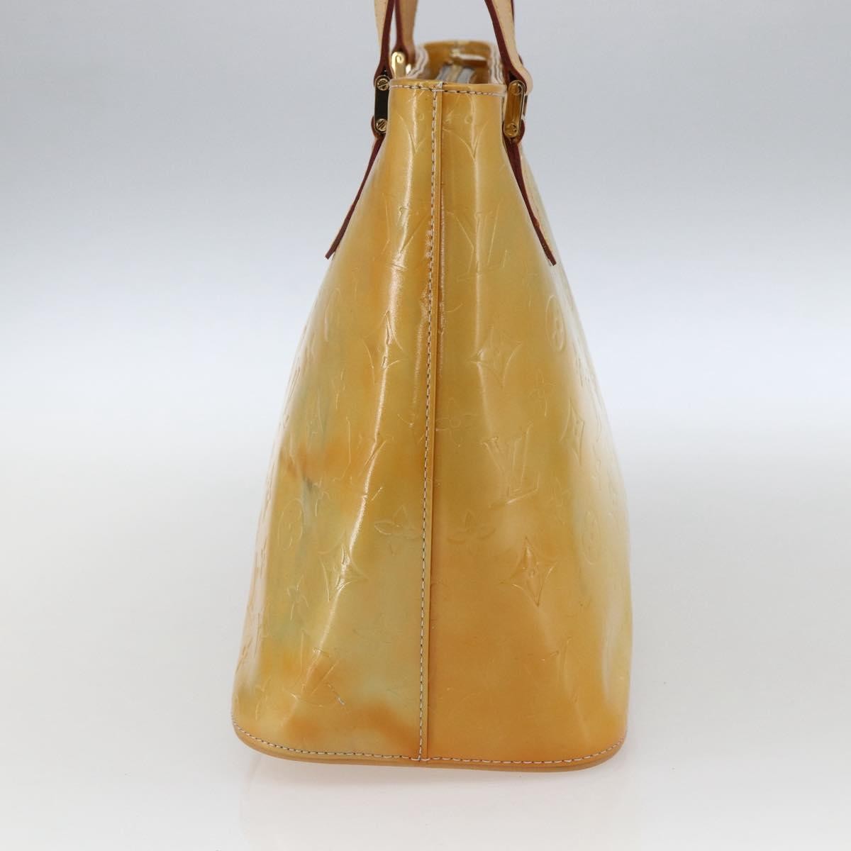 Louis Vuitton Houston Handbag Monogram Vernis Yellow Patent_Leather Tote Bag Bag (Authentic Pre-Loved)