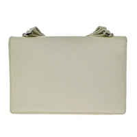Salvatore Ferragamo Gancini Shoulder Bag Leather White Leather Shoulder Bag Bag (Authentic Pre-Loved)