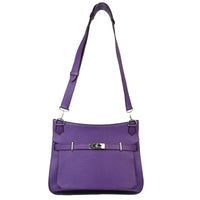 Hermes Jypsiere Bag Clemence Purple Leather Shoulder Bag Bag (Authentic Pre-Loved)