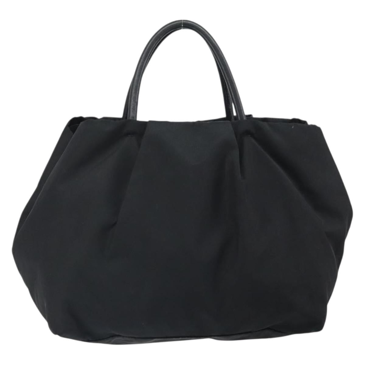 Prada Bow Tote Tessuto With Leather Black Nylon Tote Bag Bag (Pre-Loved)