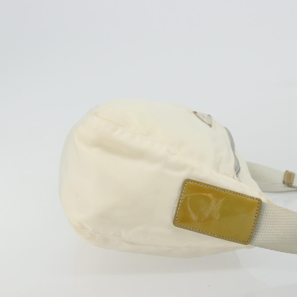 Prada Zip Waist Bag Tessuto White Nylon Shoulder Bag Bag (Authentic Pre-Loved)