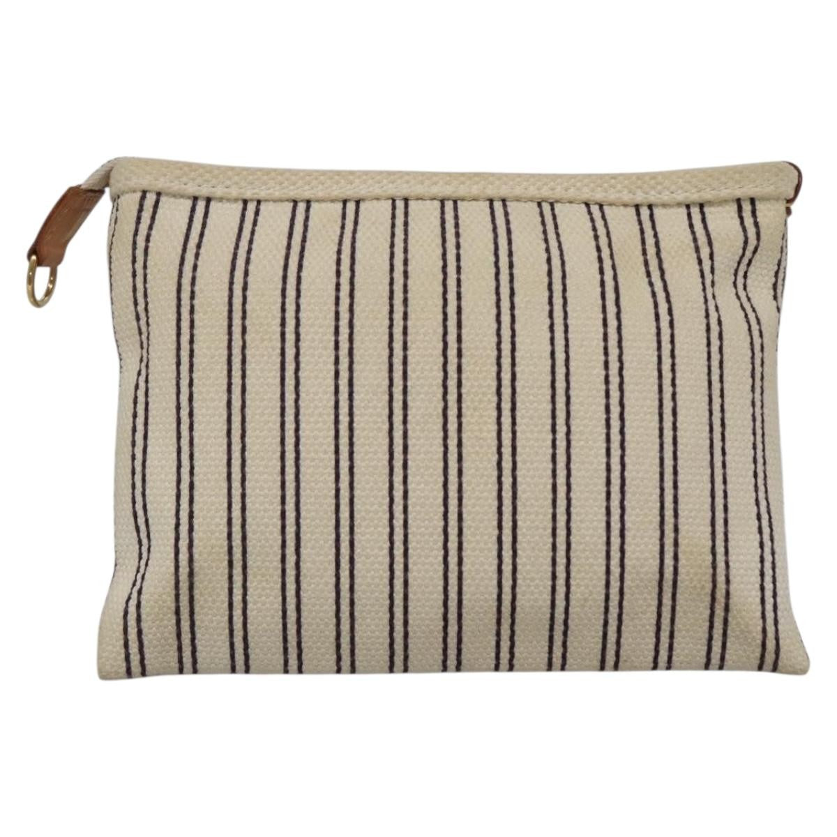Louis Vuitton Antigua Pouch Canvas White Canvas Bag (Authentic Pre-Loved)
