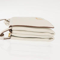 Prada Flap Crossbody Bag Vitello Daino White Leather Shoulder Bag Bag (Pre-Loved)