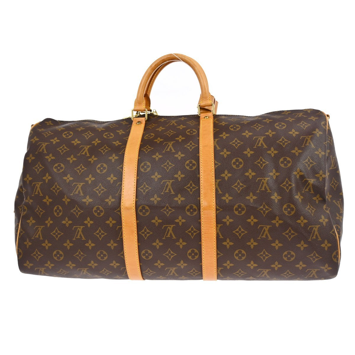 Louis Vuitton Keepall Bandouliere Bag Monogram Canvas Brown Canvas Travel Bag Bag (Authentic Pre-Loved)