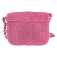 Chanel Flap Messenger Bag Quilted Denim Pink Canvas Shoulder Bag Bag (Authentic Pre-Loved)