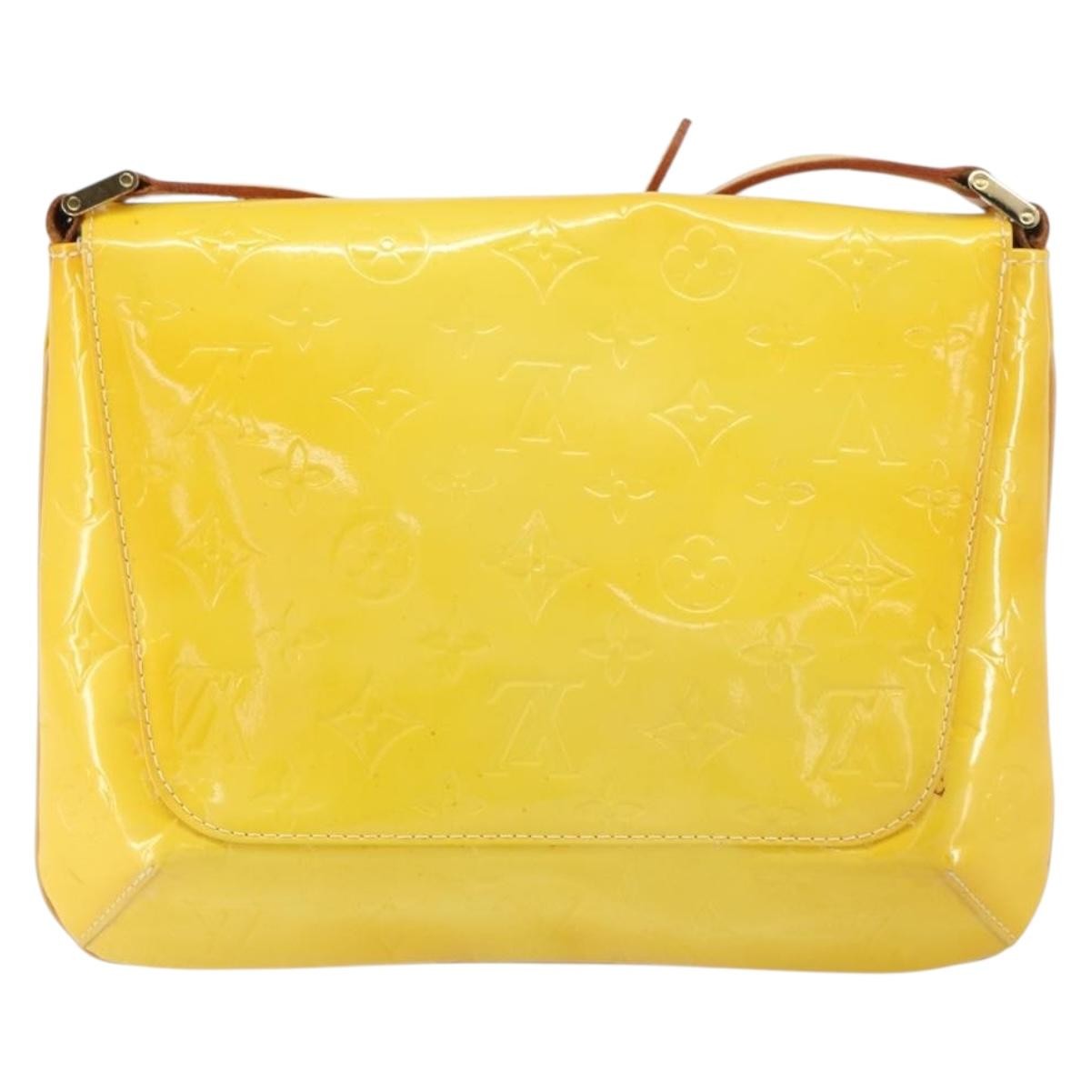 Louis Vuitton Thompson Street Handbag Monogram Vernis Yellow Patent_Leather Shoulder Bag Bag (Pre-Loved)