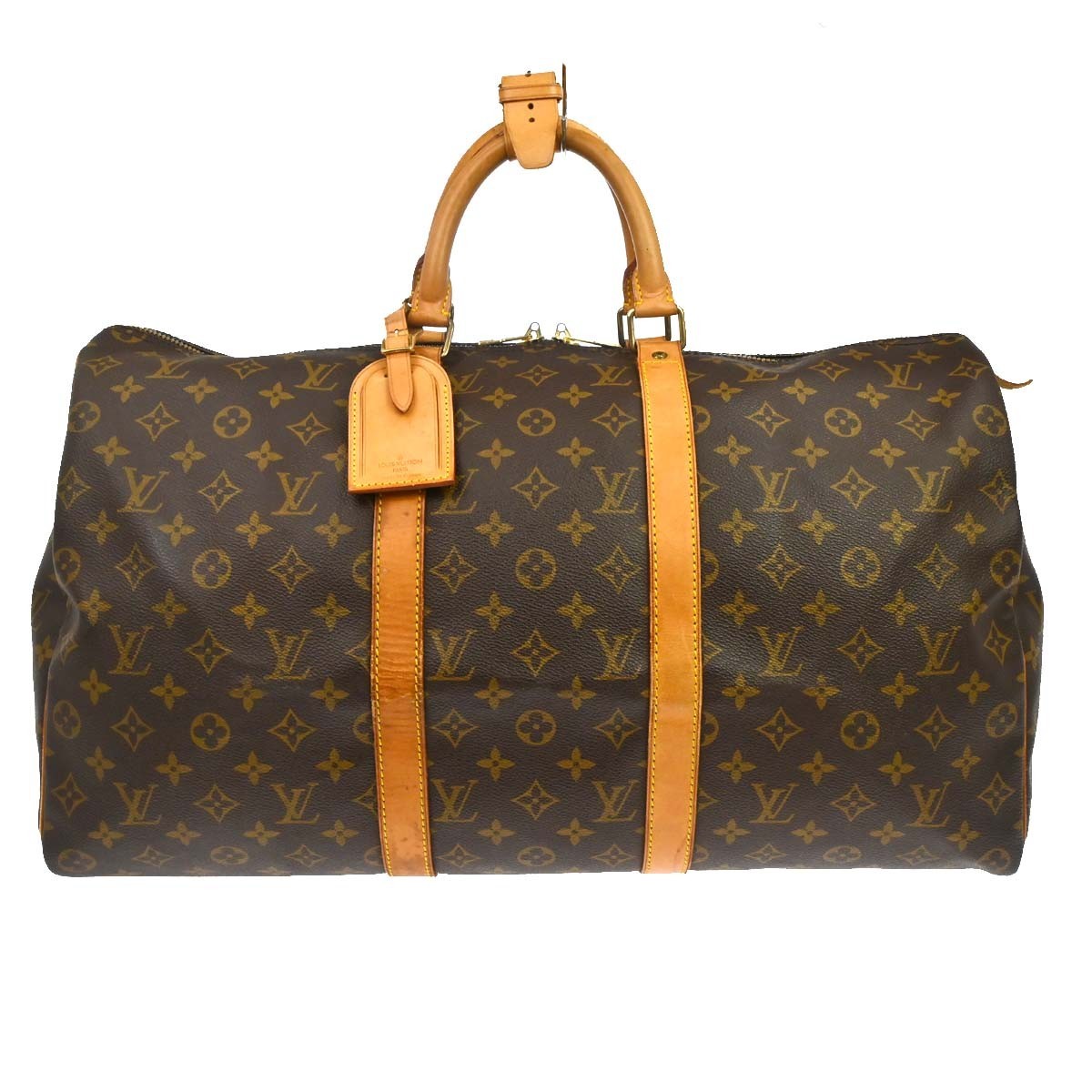 Louis Vuitton Keepall Bag Monogram Canvas Brown Canvas Travel Bag Bag (Pre-Loved)