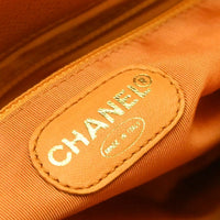 Chanel Vintage Front Pocket Shoulder Bag Leather Orange Leather Shoulder Bag Bag (Authentic Pre-Loved)