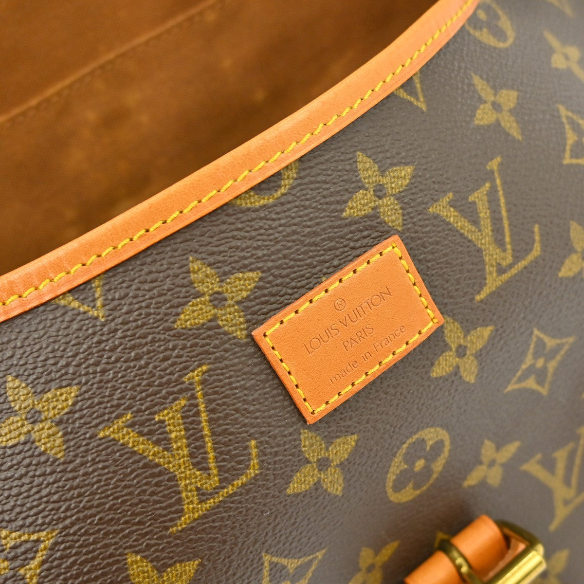 Louis Vuitton Saumur Handbag Monogram Canvas Brown Canvas Shoulder Bag Bag (Pre-Loved)