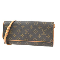 Louis Vuitton Twin Handbag Monogram Canvas Brown Canvas Clutche & Pouche Bag (Authentic Pre-Loved)