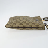 Gucci Flat Messenger Bag Gg Canvas Beige Canvas Shoulder Bag Bag (Pre-Loved)