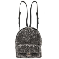 Chanel Waterfall Backpack Sequins With Leather Black Leather Backpack Bag (Authentic Pre-Loved)