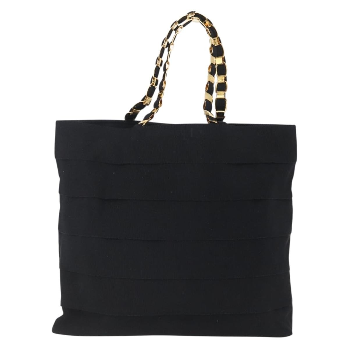 Salvatore Ferragamo Vala Tote Canvas Black Canvas Tote Bag Bag (Pre-Loved)