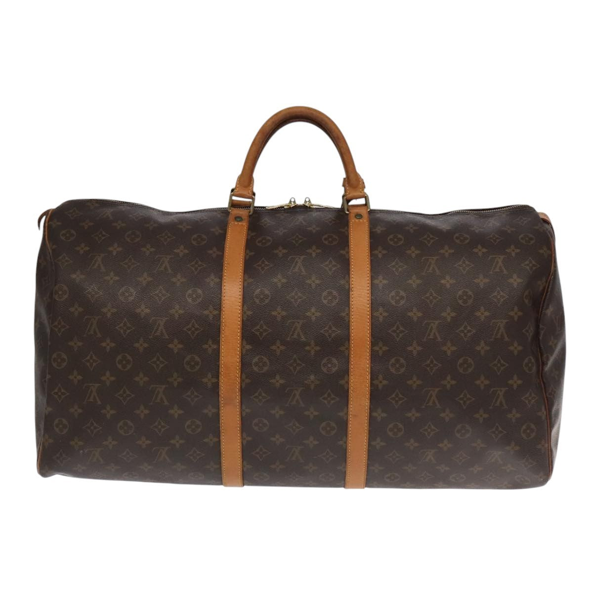 Louis Vuitton Keepall Bag Monogram Canvas Brown Canvas Travel Bag Bag (Authentic Pre-Loved)