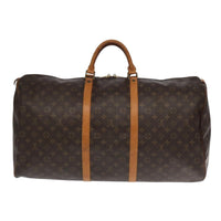 Louis Vuitton Keepall Bag Monogram Canvas Brown Canvas Travel Bag Bag (Authentic Pre-Loved)
