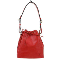Louis Vuitton Petit Noe Handbag Epi Leather Red Leather Shoulder Bag Bag (Pre-Loved)