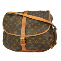 Louis Vuitton Louis Vuitton Saumur Handbag Monogram Canvas Brown Canvas Shoulder Bag Bag (Pre-Loved)