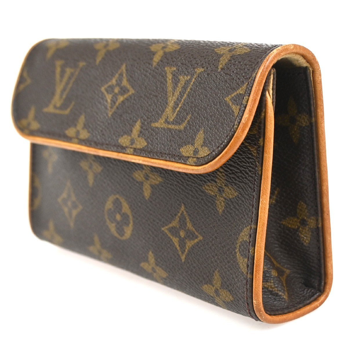 Louis Vuitton Florentine Waist Bag Monogram Canvas Brown Canvas Clutche & Pouche Bag (Authentic Pre-Loved)