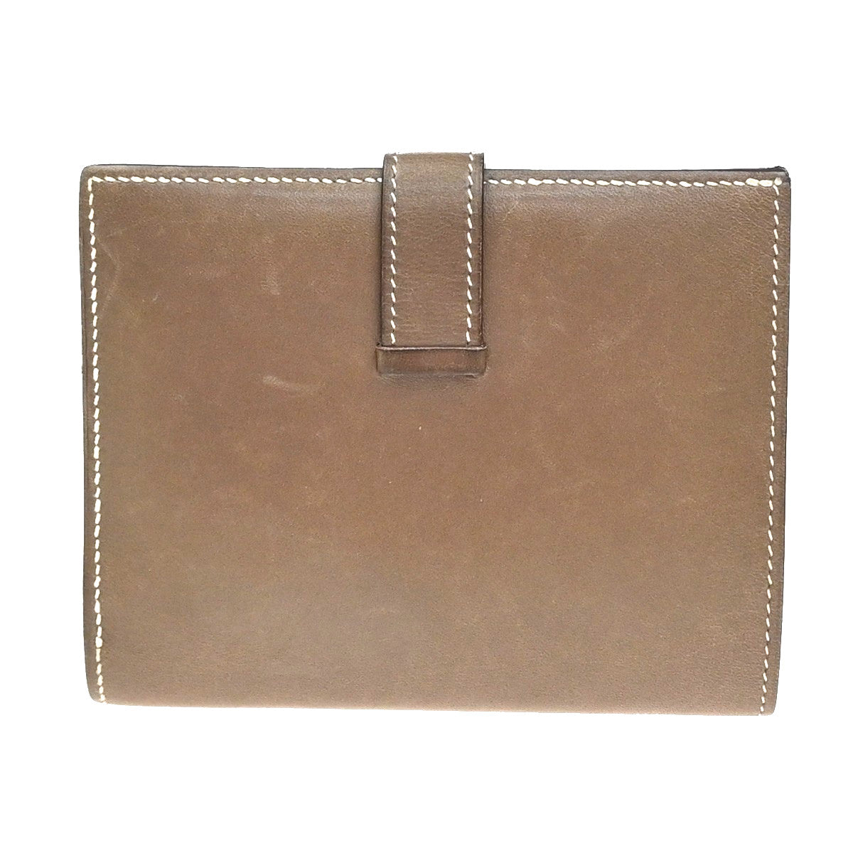 Hermes Bearn Coin Wallet Epsom Brown Leather Wallets Accessory (Authentic Pre-Loved)
