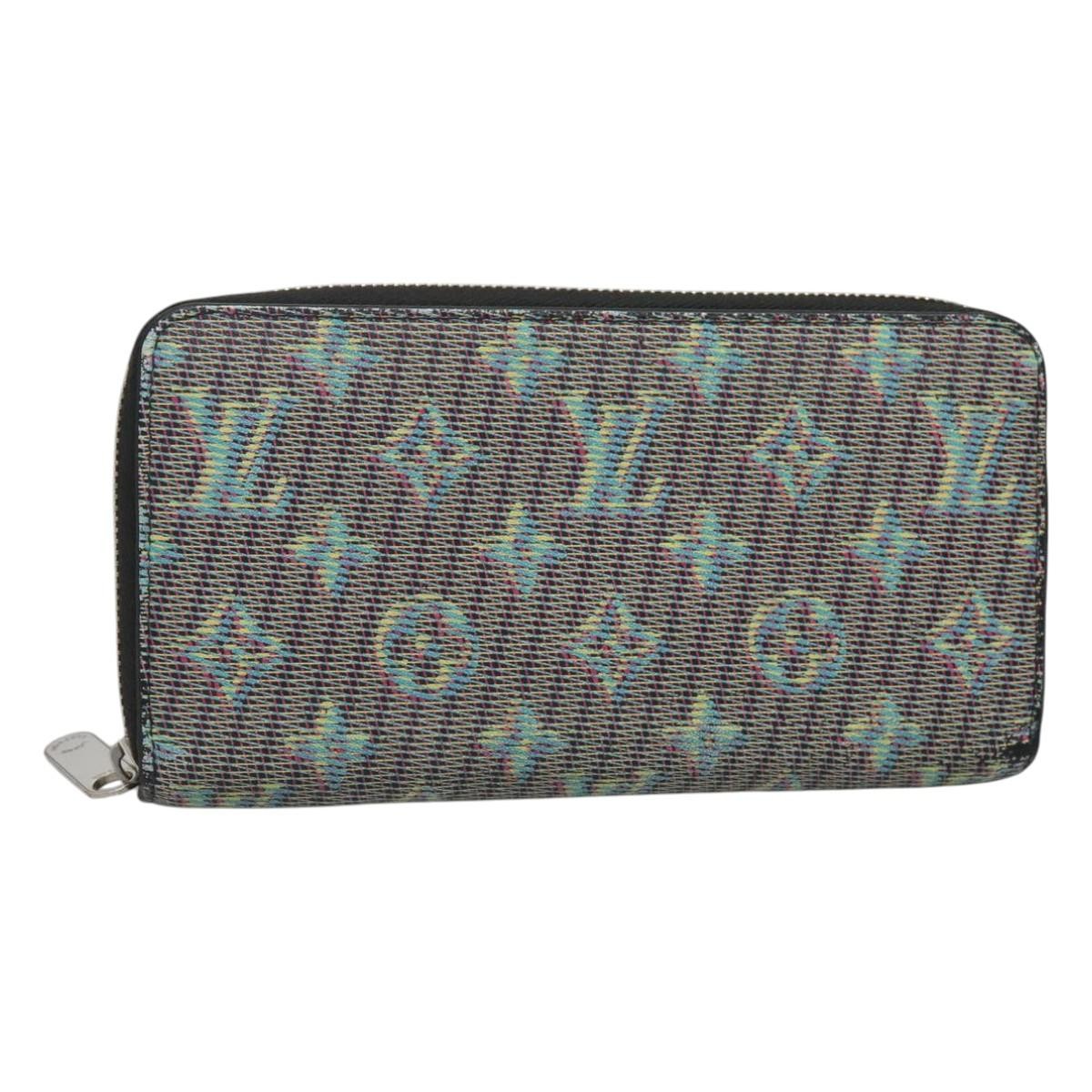 Louis Vuitton Zippy Wallet Nm Monogram Lv Pop Green Canvas Wallets Accessory (Pre-Loved)