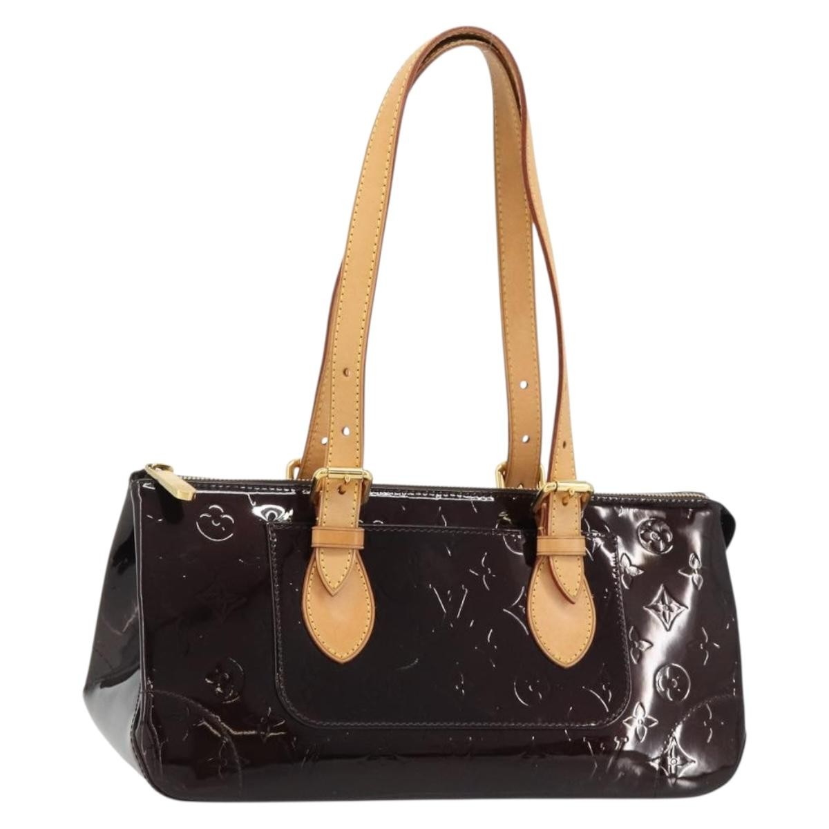 Louis Vuitton Rosewood Avenue Handbag Monogram Vernis Purple Patent_Leather Handbag (Pre-Loved)
