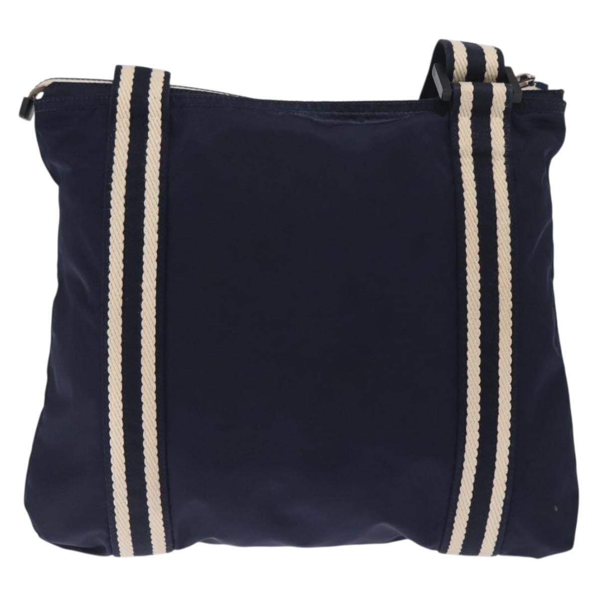 Gucci Vintage Shoulder Bag Nylon Navy Nylon Shoulder Bag Bag (Authentic Pre-Loved)