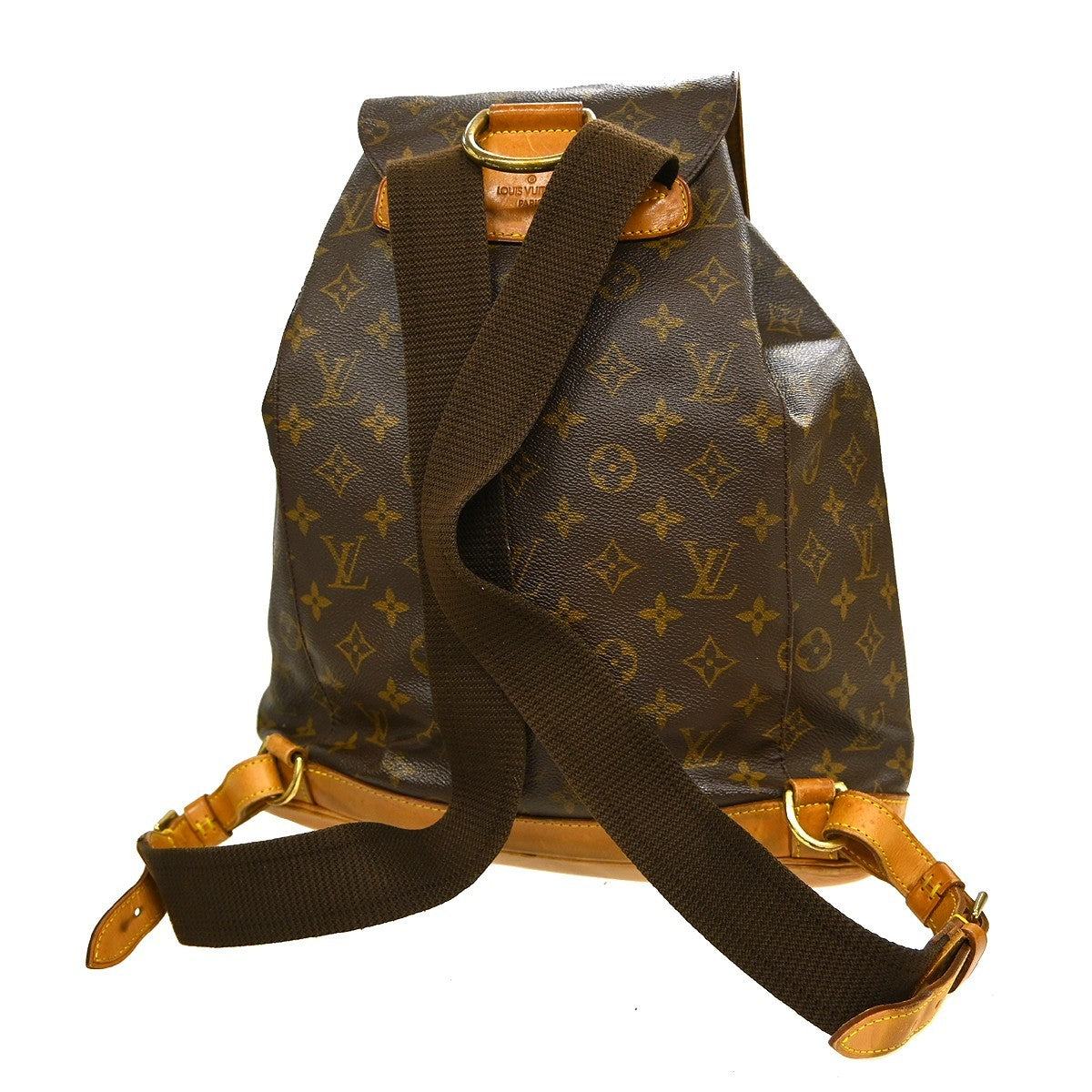 Louis Vuitton Vintage Montsouris Backpack Monogram Canvas Brown Canvas Backpack Bag (Authentic Pre-Loved)