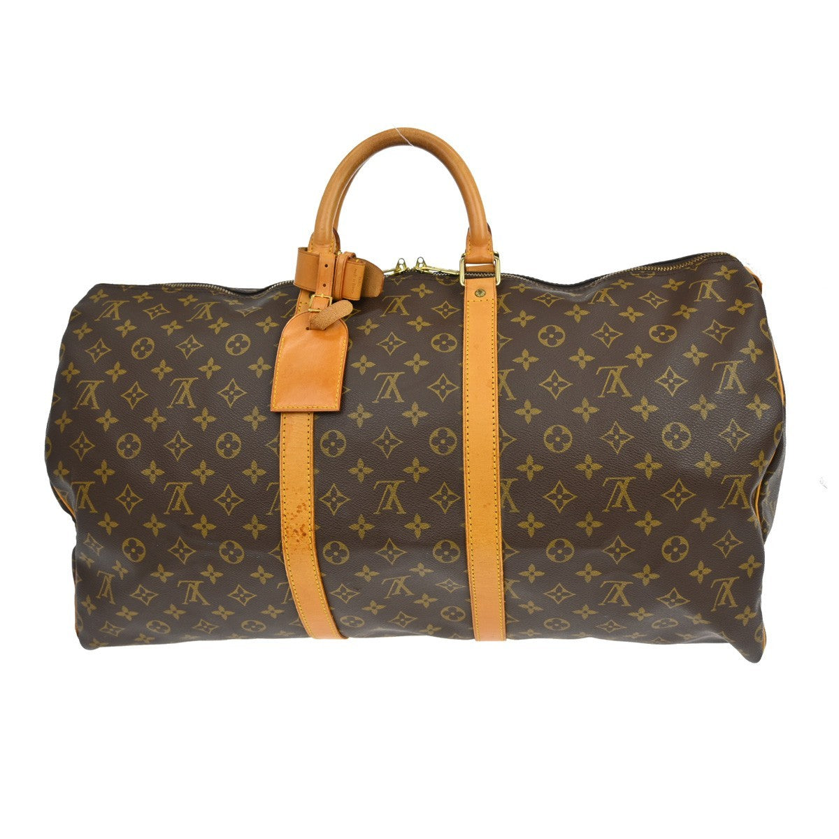 Louis Vuitton Keepall Bag Monogram Canvas Brown Canvas Travel Bag Bag (Pre-Loved)