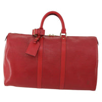 Louis Vuitton Louis Vuitton Keepall Bag Epi Leather Red Leather Travel Bag Bag (Pre-Loved)