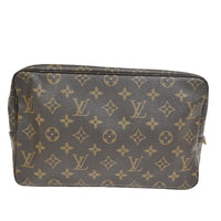 Louis Vuitton Trousse Toilette Monogram Canvas Brown Leather Clutche & Pouche Bag (Authentic Pre-Loved)