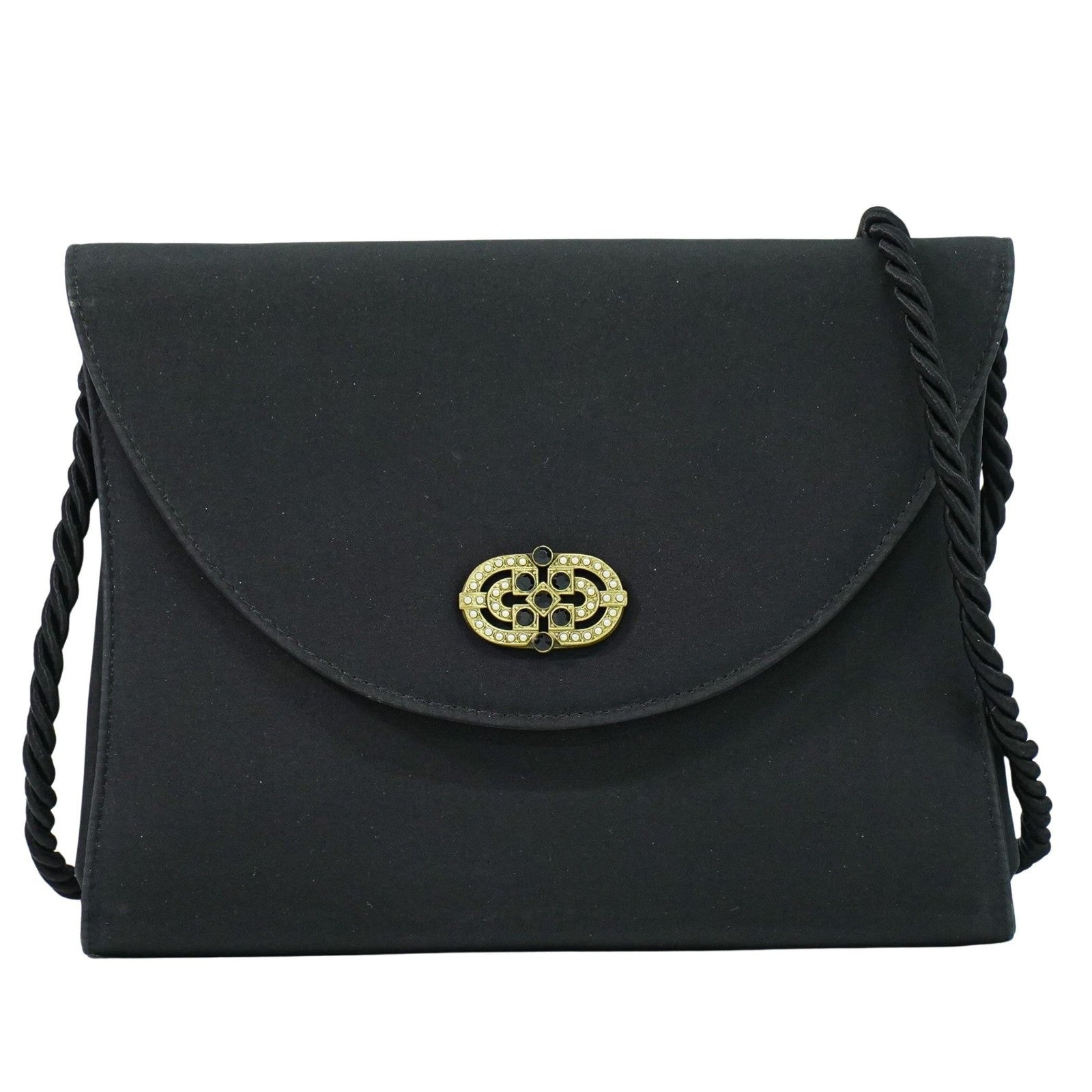 Salvatore Ferragamo Vintage Shoulder Bag Nylon Black Nylon Shoulder Bag Bag (Pre-Loved)