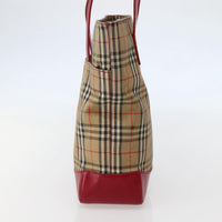 Burberry Nova Check Tote Canvas Check Pattern Beige Canvas Tote Bag Bag (Pre-Loved)