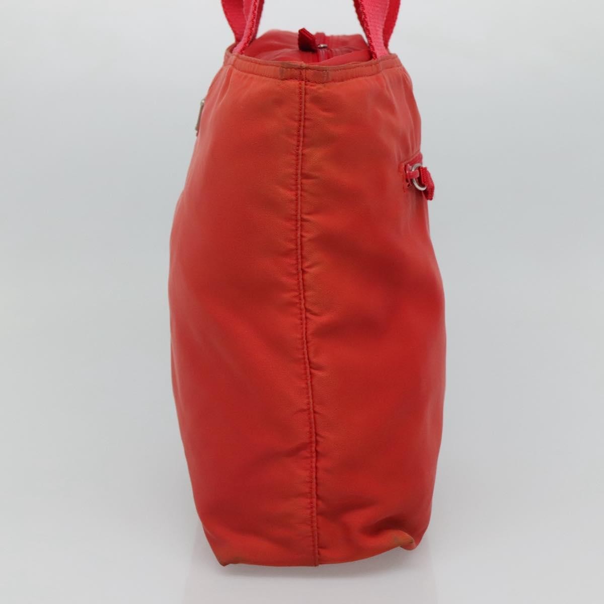 Prada Vintage Zip Tote Tessuto Red Nylon Tote Bag Bag (Authentic Pre-Loved)
