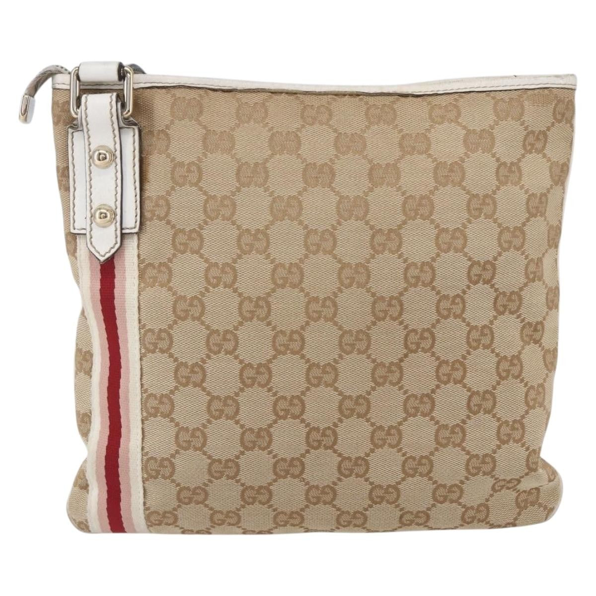 Gucci Jolicoeur Messenger Bag Gg Canvas Beige Canvas Shoulder Bag Bag (Pre-Loved)
