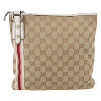Gucci Jolicoeur Messenger Bag Gg Canvas Beige Canvas Shoulder Bag Bag (Pre-Loved)