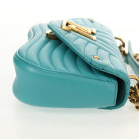 Louis Vuitton New Wave Chain Bag Quilted Leather Blue Leather Shoulder Bag Bag (Pre-Loved)