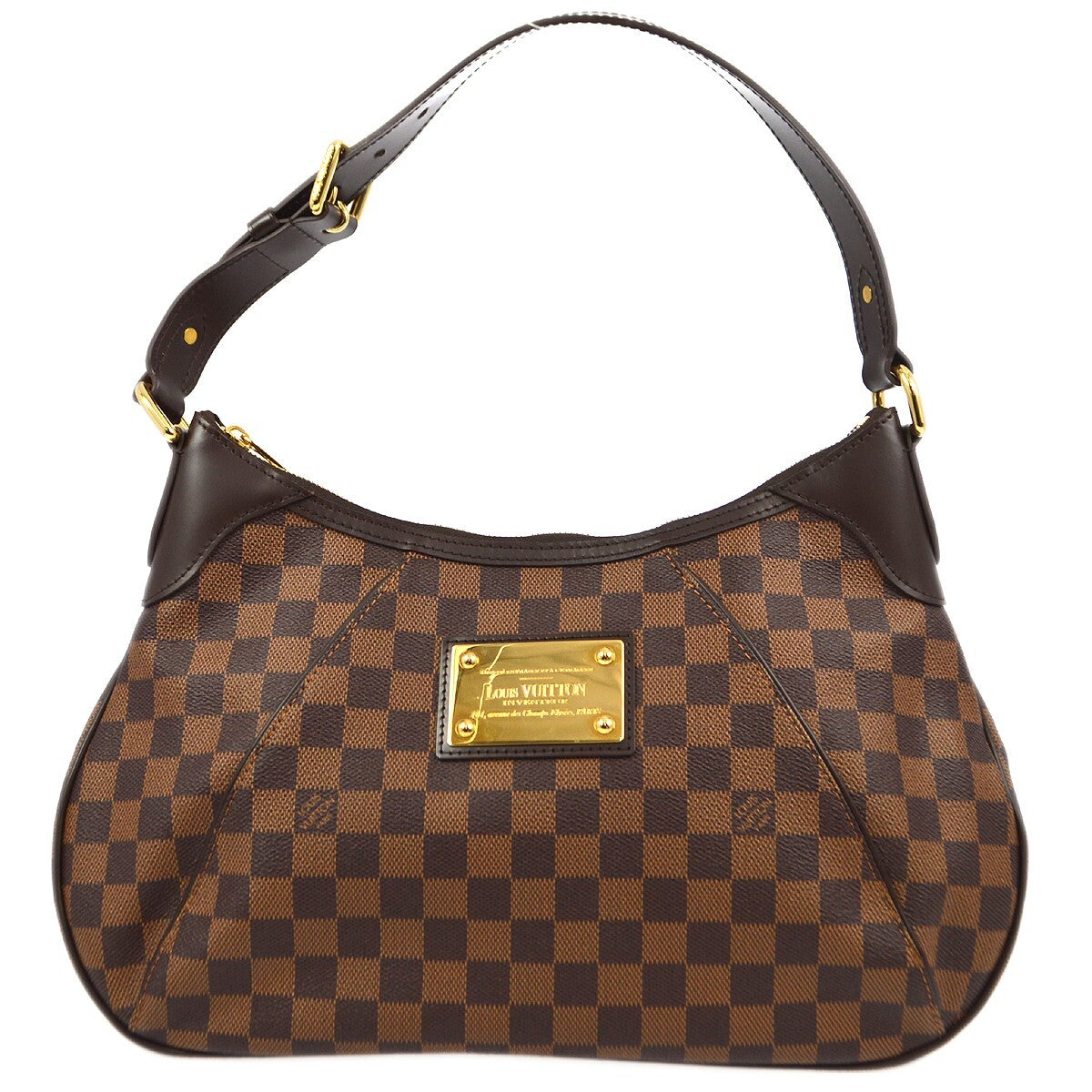 Louis Vuitton Thames Handbag Damier Brown Canvas Shoulder Bag Bag (Authentic Pre-Loved)
