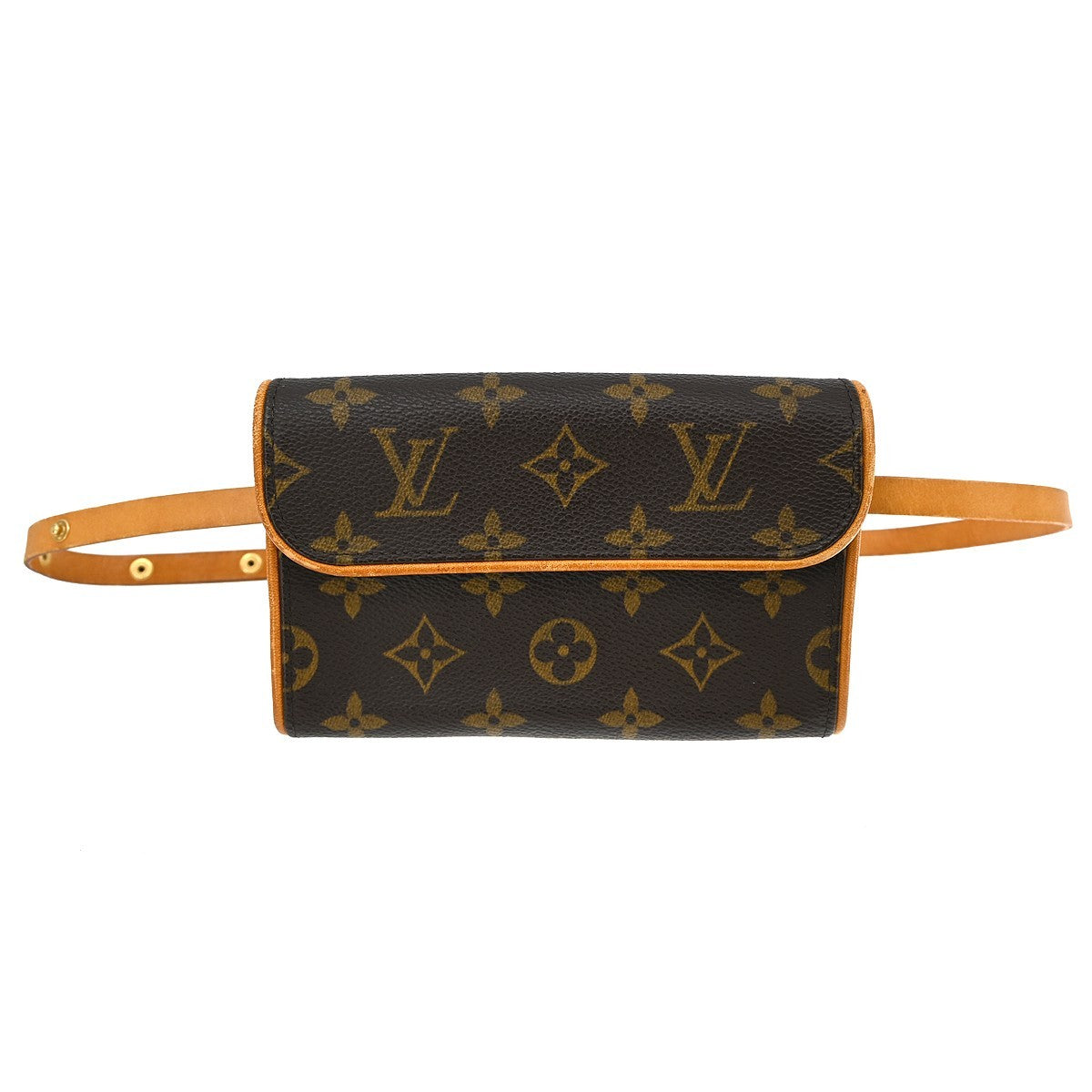 Louis Vuitton Florentine Waist Bag Monogram Canvas Brown Canvas Clutche & Pouche Bag (Authentic Pre-Loved)