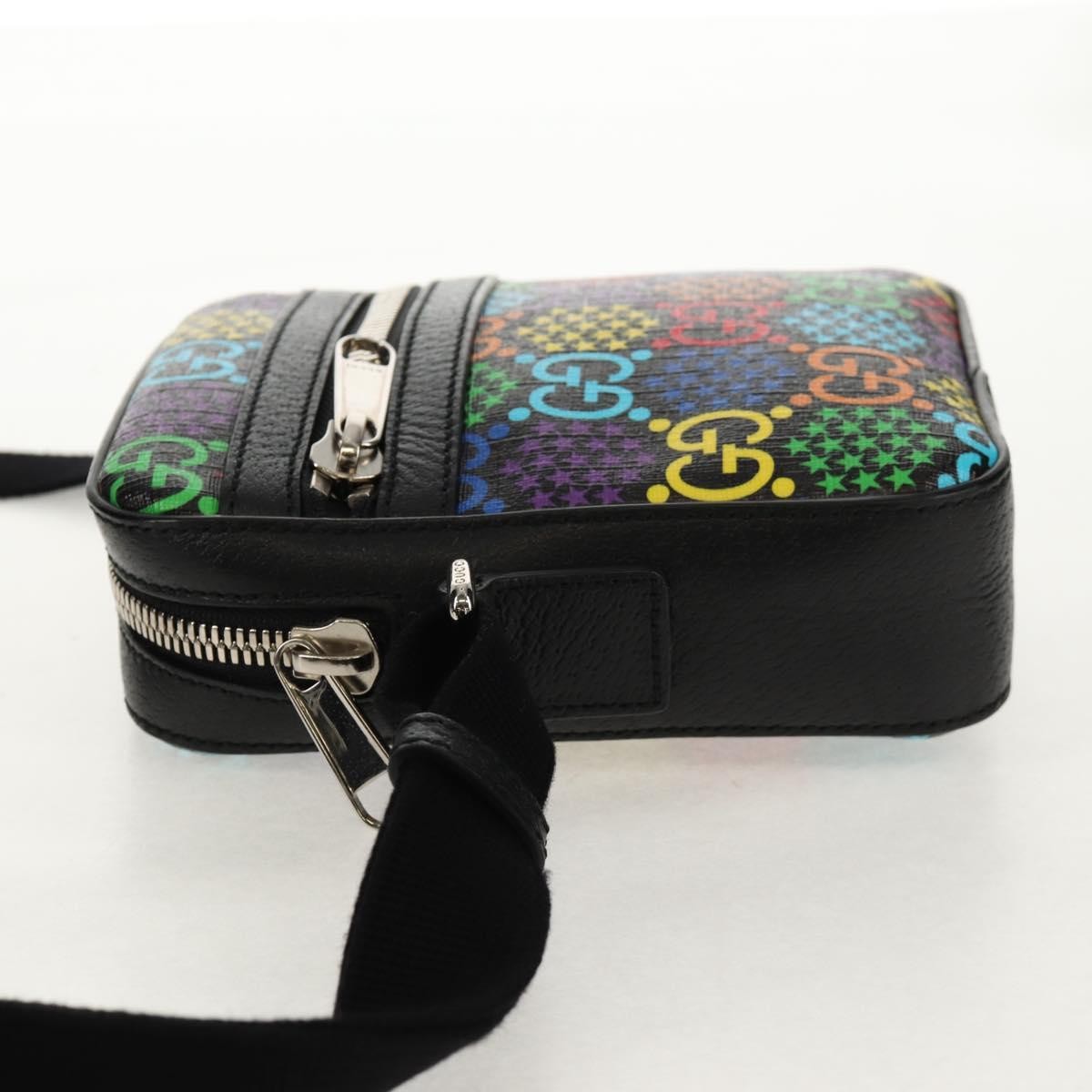 Gucci Front Zip Messenger Bag Psychedelic Print Gg Coated Canvas Multicolour Canvas Shoulder Bag Bag (Authentic Pre-Loved)