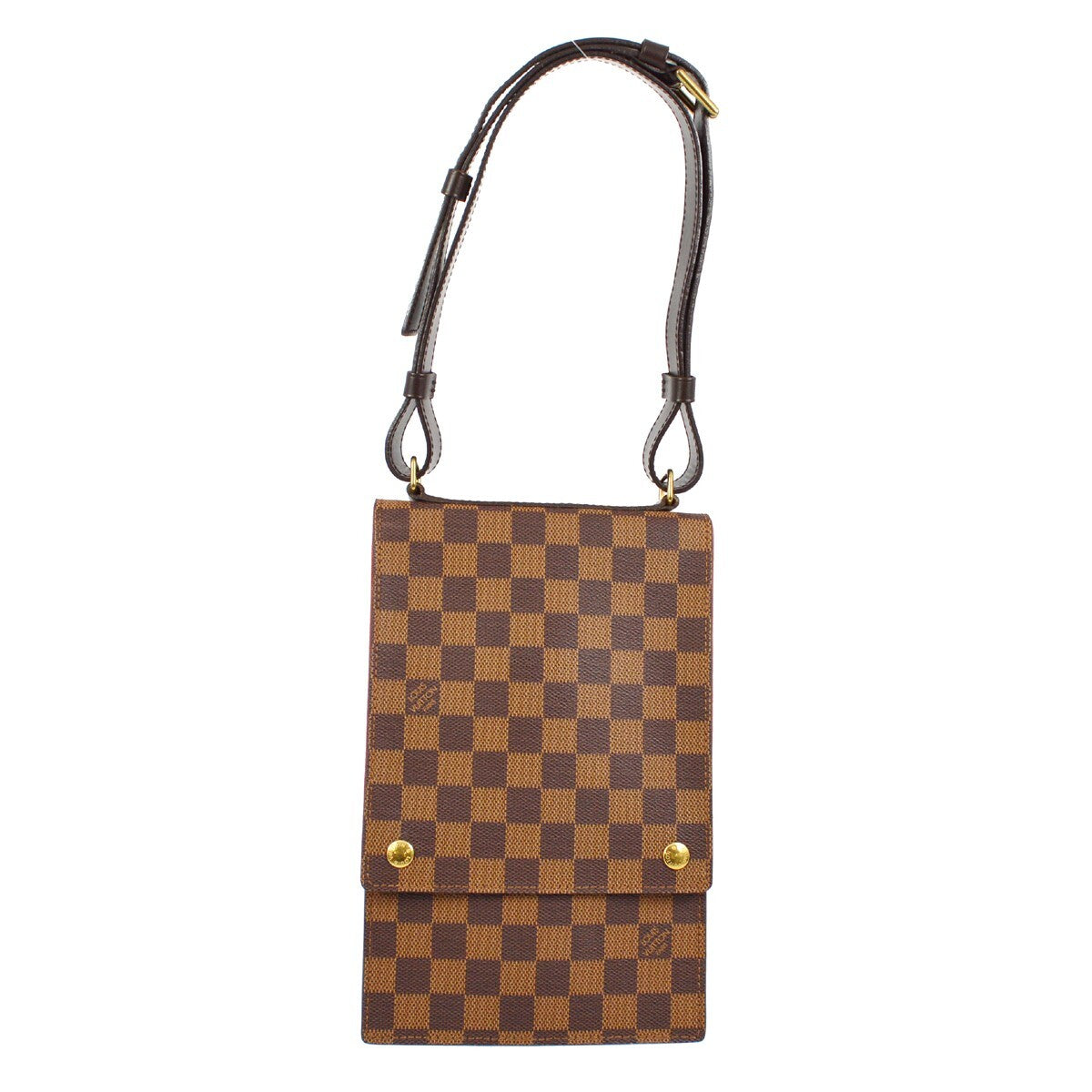 Louis Vuitton Louis Vuitton Portobello Messenger Damier Brown Canvas Clutche & Pouche Bag (Authentic Pre-Loved)