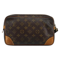 Louis Vuitton Marly Dragonne Clutch Monogram Canvas Brown Canvas Clutche & Pouche Bag (Authentic Pre-Loved)