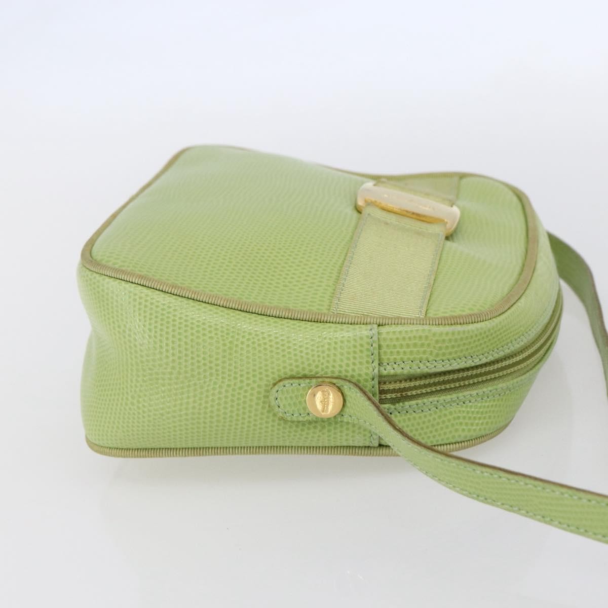 Salvatore Ferragamo Vara Bow Camera Shoulder Bag Leather Green Leather Shoulder Bag Bag (Authentic Pre-Loved)