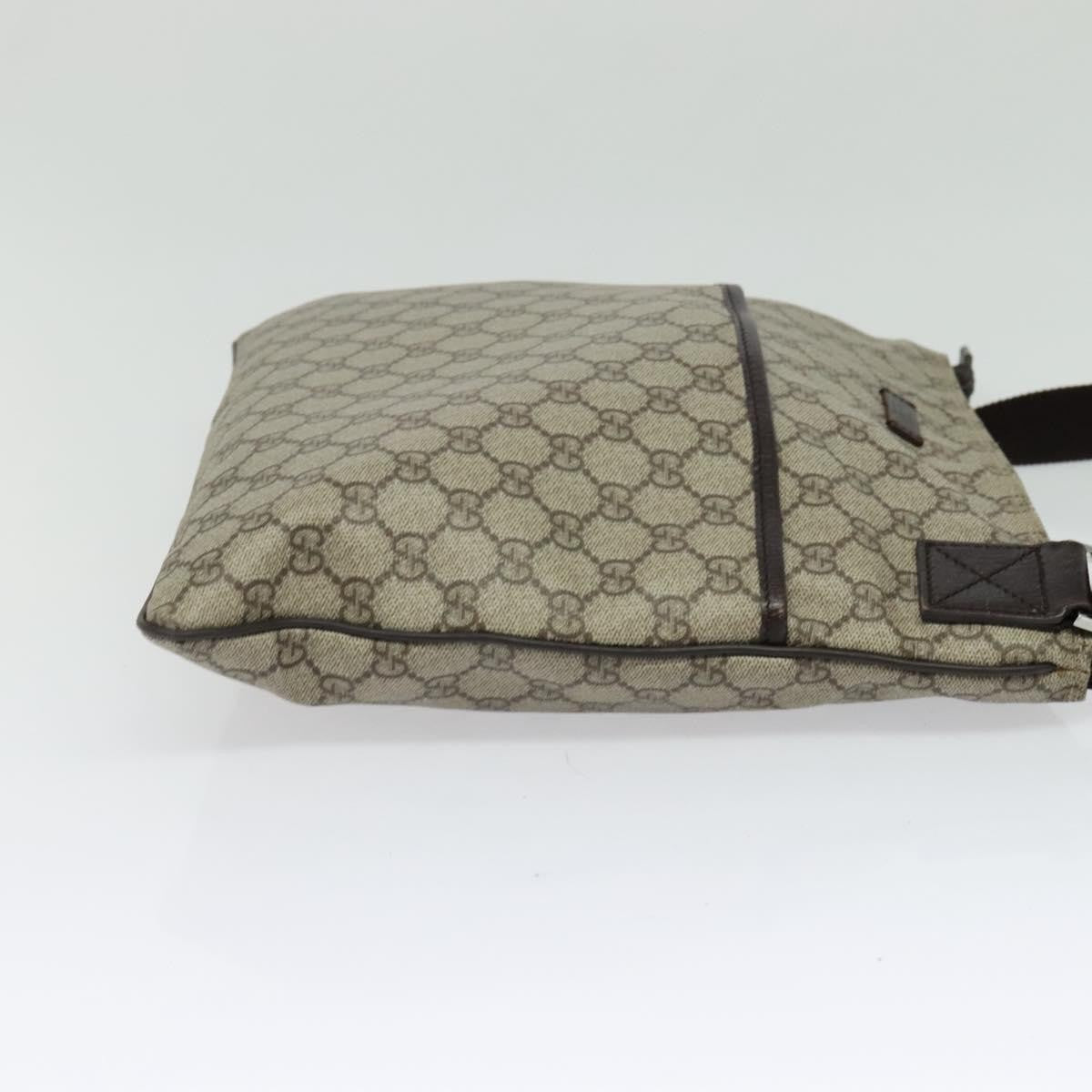 Gucci Zip Top Messenger Bag Gg Coated Canvas Beige Canvas Shoulder Bag Bag (Authentic Pre-Loved)