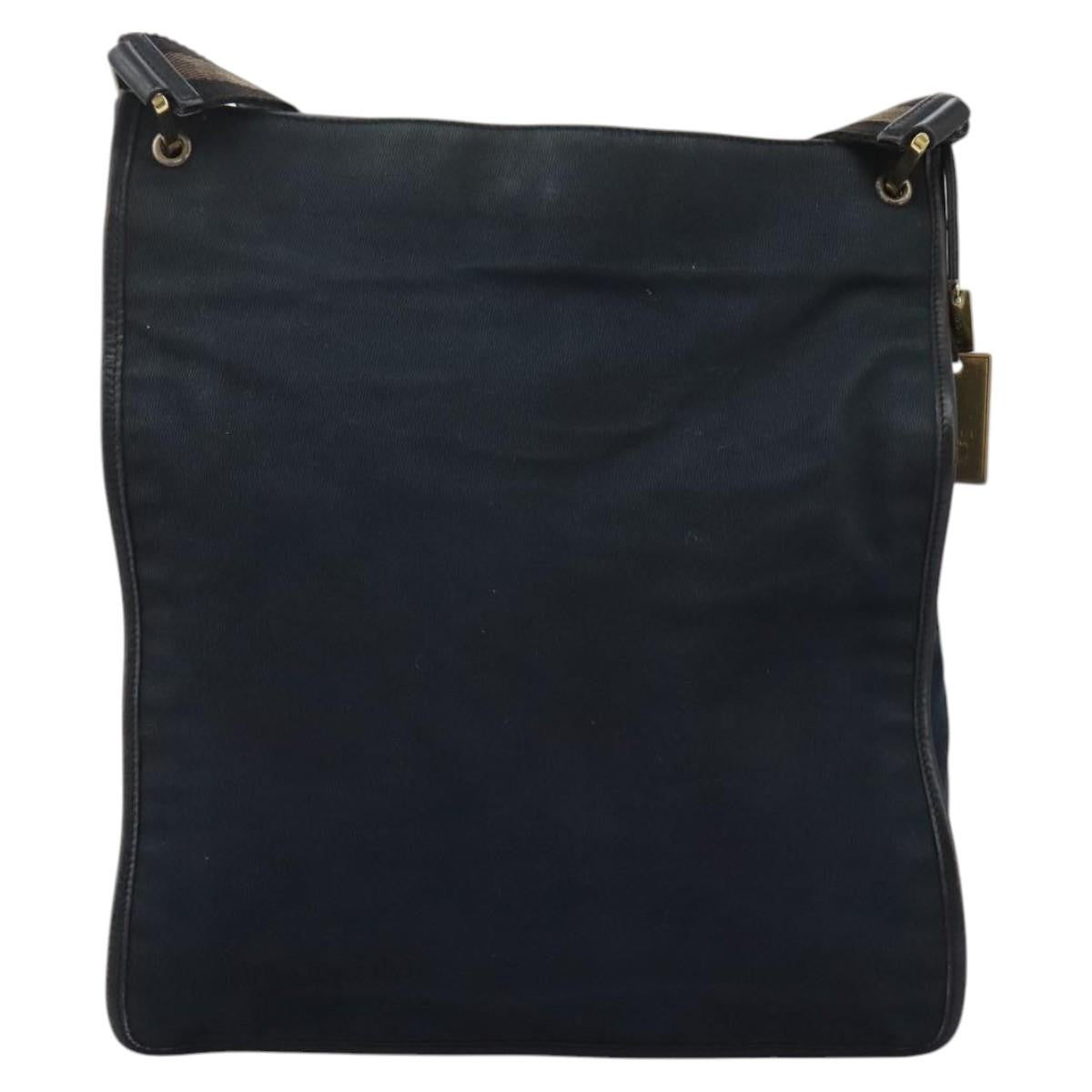 Gucci Sherry Line Shoulder Bag Canvas Black Canvas Shoulder Bag Bag (Authentic Pre-Loved)