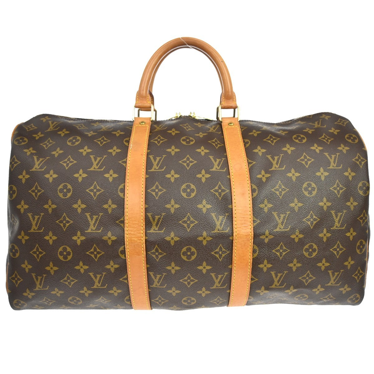 Louis Vuitton Keepall Bag Monogram Canvas Brown Canvas Travel Bag Bag (Authentic Pre-Loved)