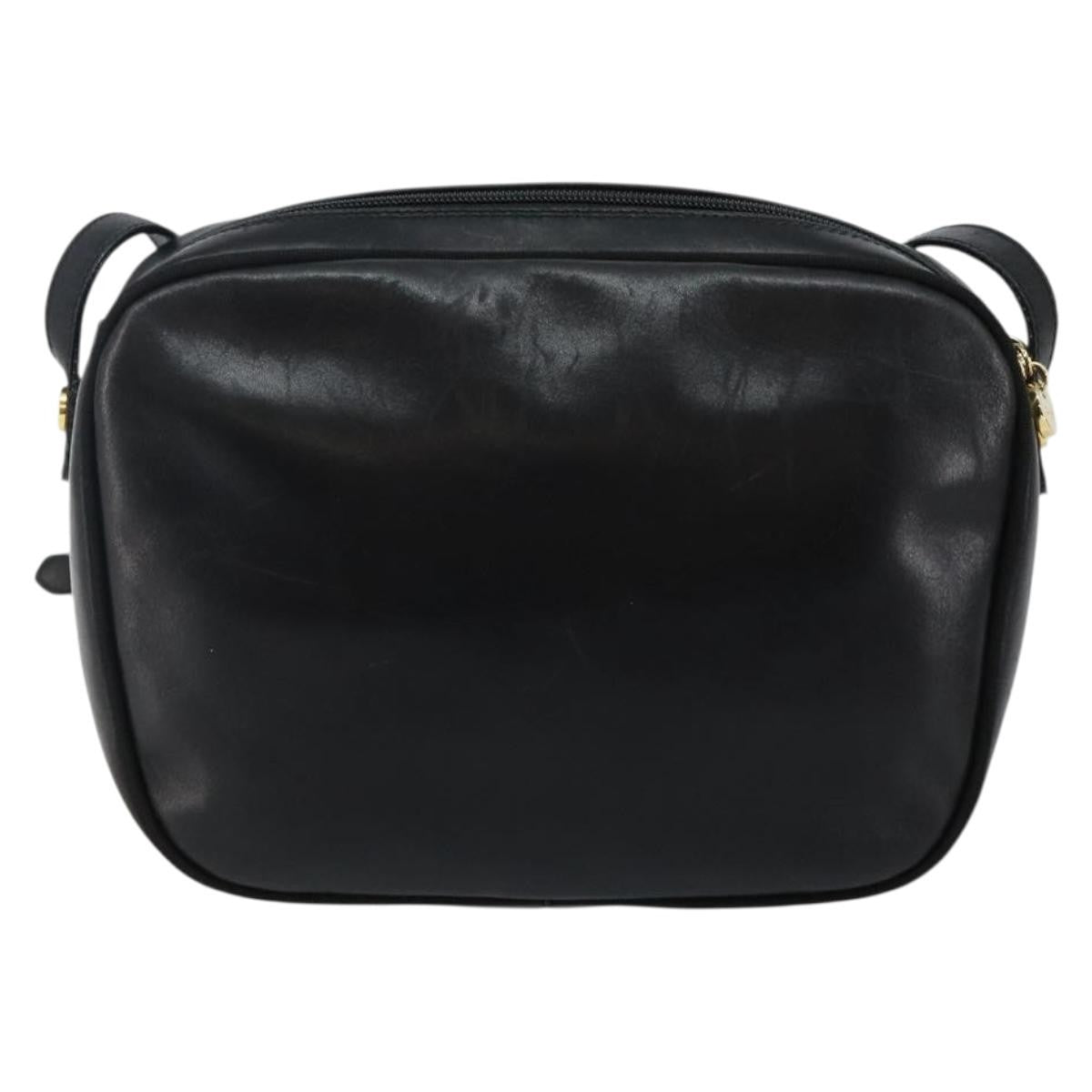 Salvatore Ferragamo Vala Shoulder Bag Leather Black Leather Shoulder Bag Bag (Pre-Loved)