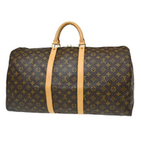 Louis Vuitton Keepall Bag Monogram Canvas Brown Canvas Travel Bag Bag (Authentic Pre-Loved)