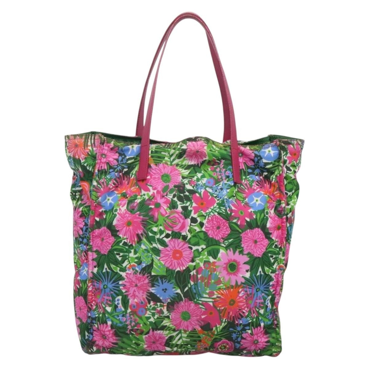Prada Vintage Shopping Tote Nylon Multicolour Nylon Tote Bag Bag (Authentic Pre-Loved)